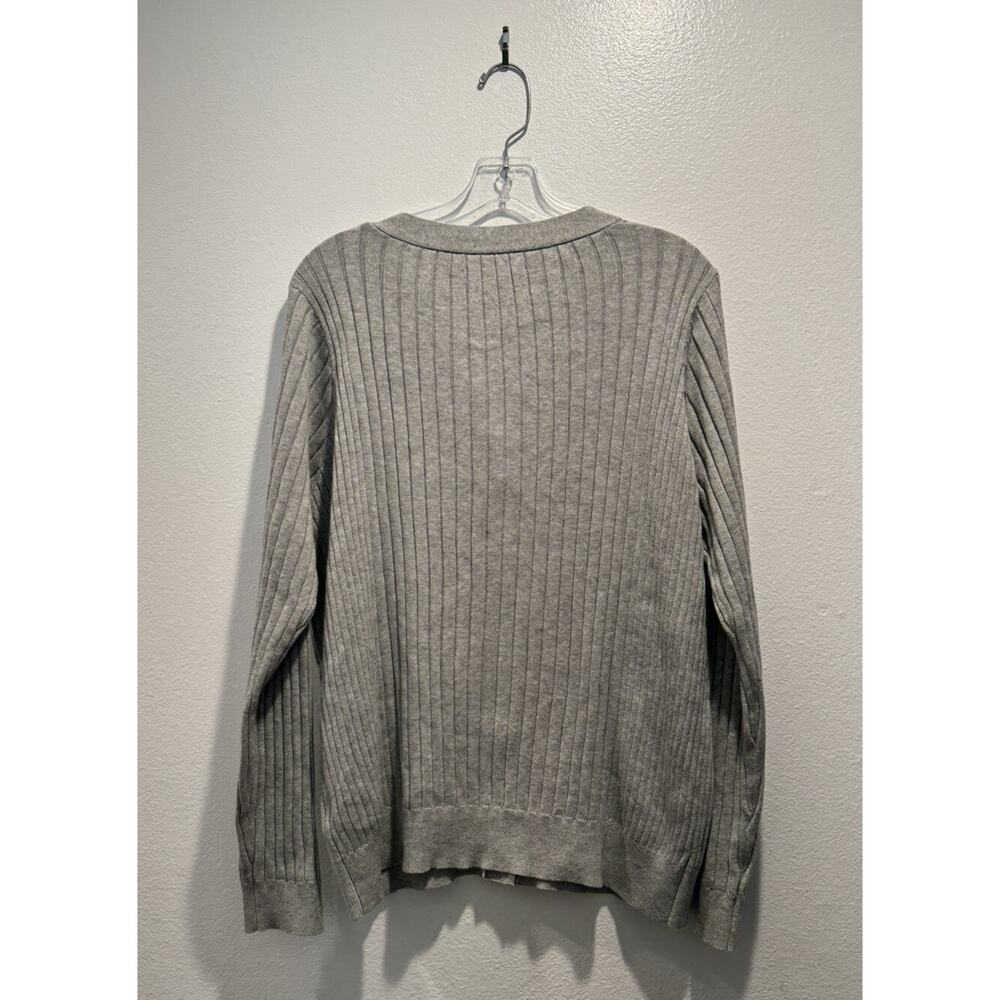 N’OR LABEL Japanese Brand‎ Gray Button Front Ribbed Cardigan - Picture 2 of 6